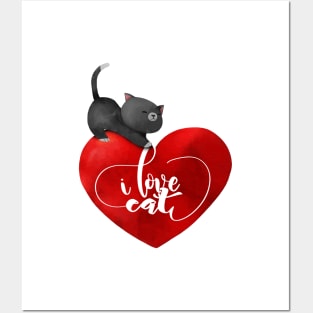 'I Love Cats' Great Wonderful Furry Cat Gift Posters and Art